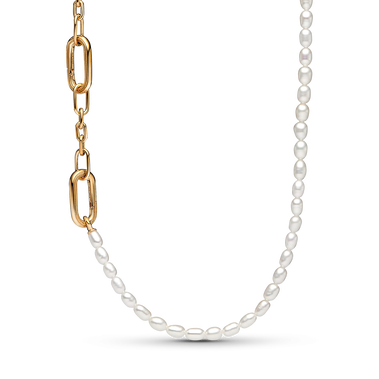 Pandora ME Schmale Halskette aus Behandelten Süßwasserzuchtperlen