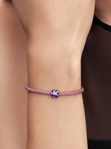 Violettes Puzzleteil Mini-Charm