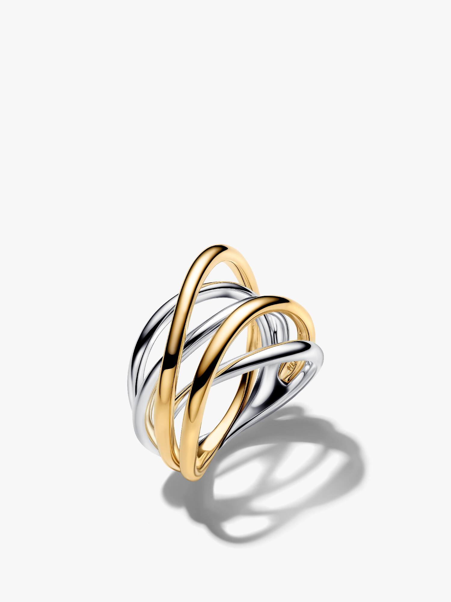 Bicolor Verschlungene Bänder Ring