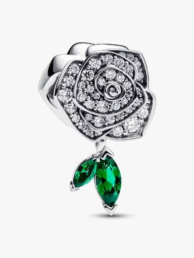 Funkelnde Blühende Rose Charm