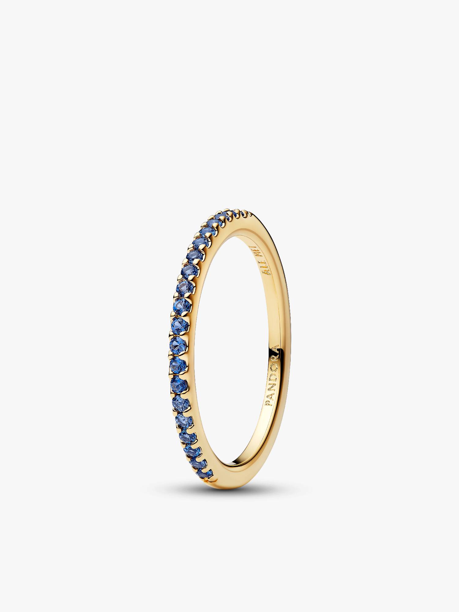 Funkelnder Blauer Halb-Ewigkeits-Ring