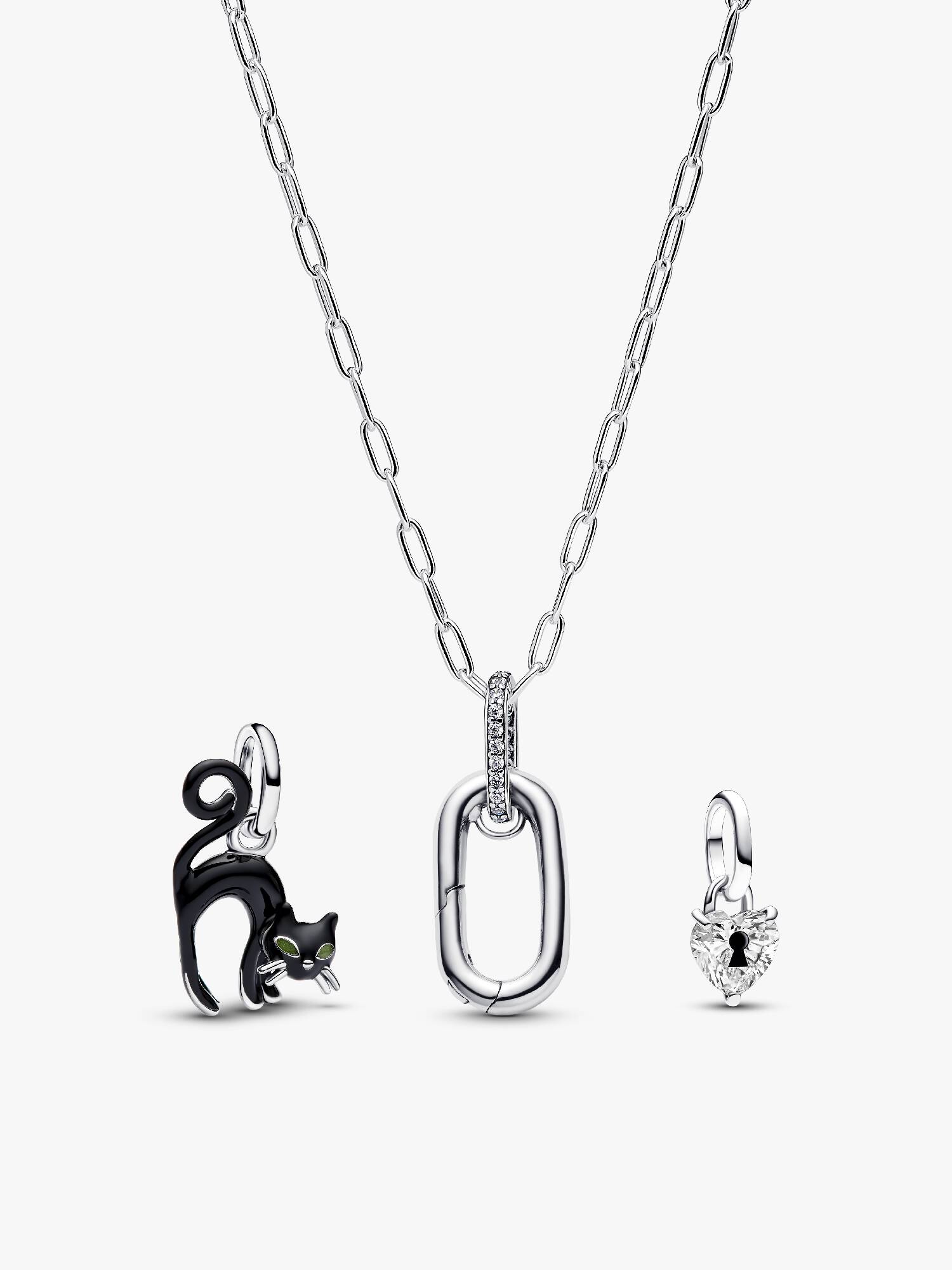 Halskette & Katzen-Charm Set