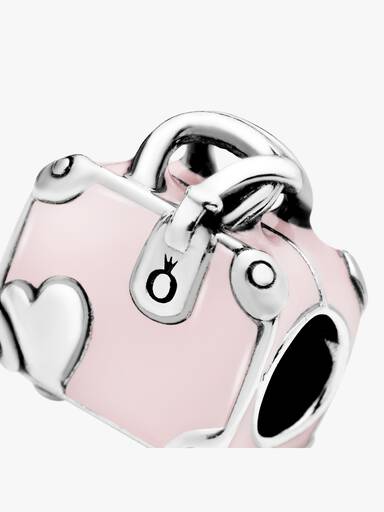 Rosafarbener Koffer Charm