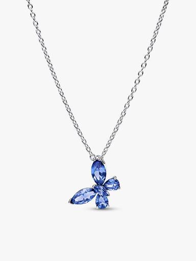 Schmuckset Blauer Schmetterling Halskette & Ohrring Set