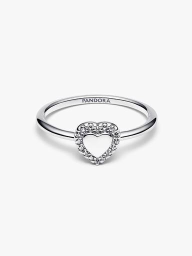 Gravierbarer Herz Strahlenkranz Ring