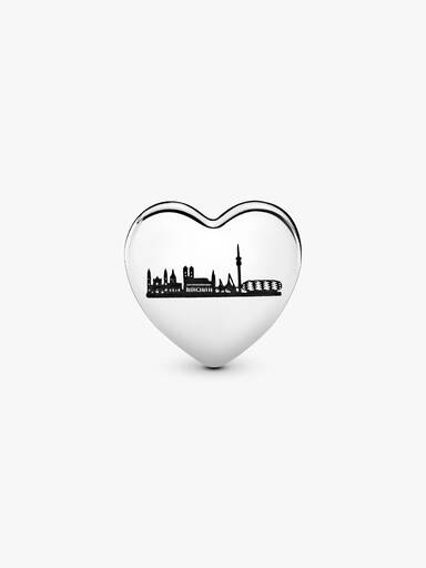 München Skyline Herz Charm