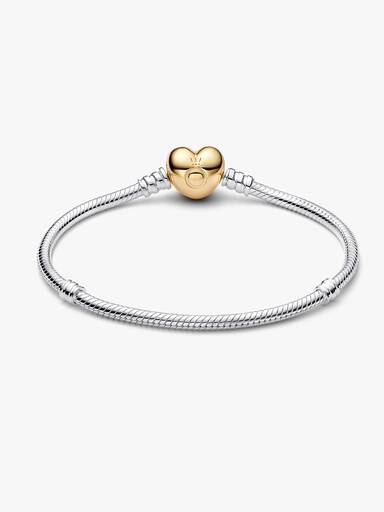 Herz-Verschluss Schlangen-Gliederarmband