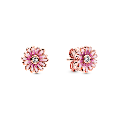 Rosafarbene Gänseblümchen Ohrringe