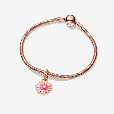 Rosafarbenes Gänseblümchen Armbandset