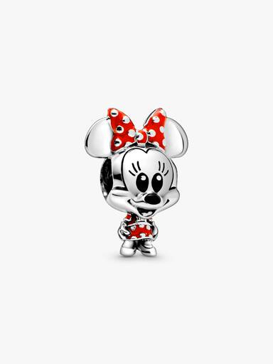 Disney Minnie Maus Gepunktetes Kleid und Schleife Charm