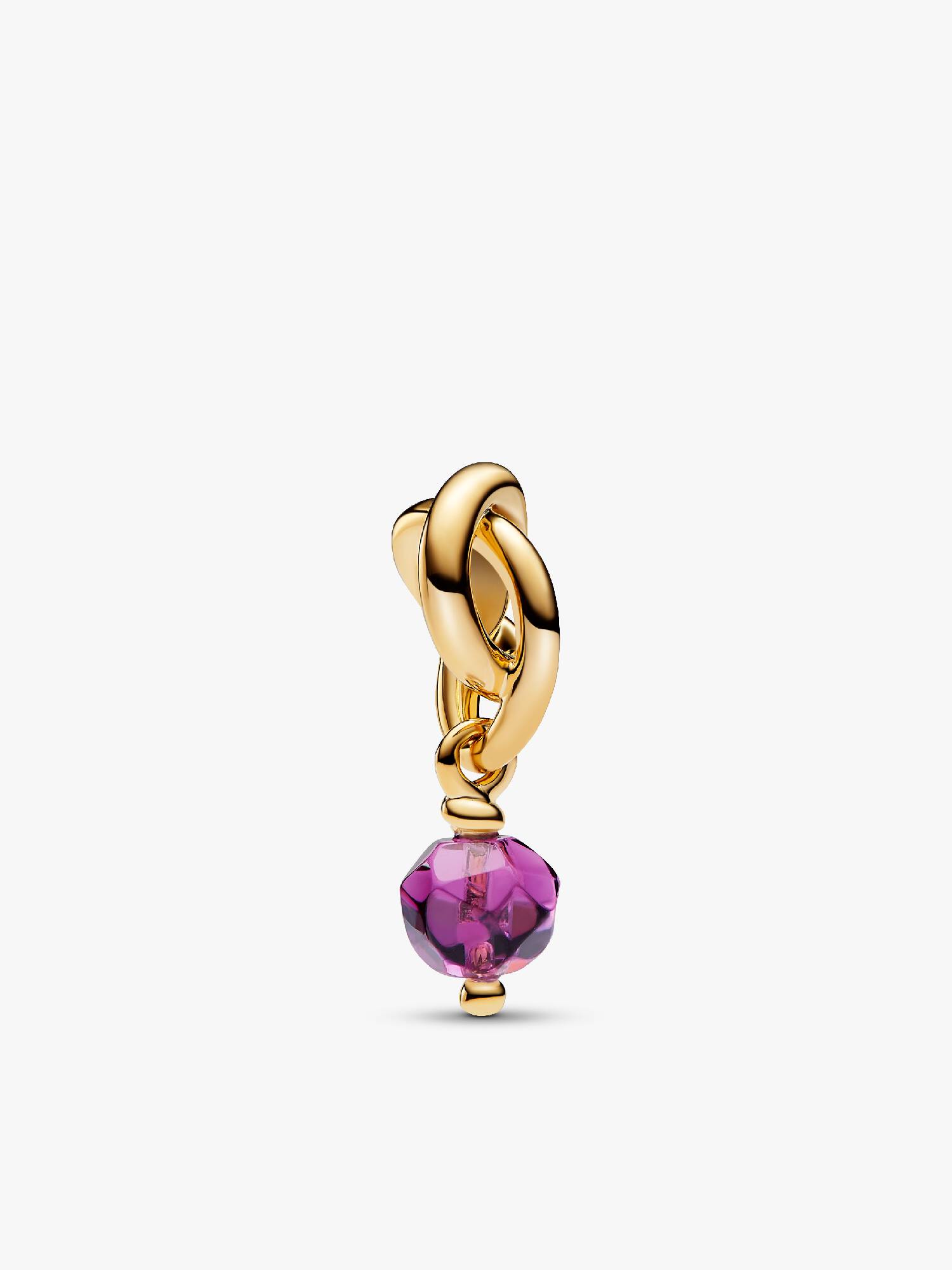 Facettierter violetter Ewigkeitskreis Charm-Anhänger