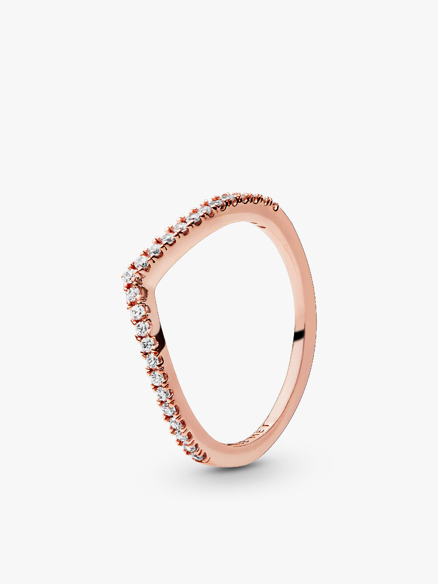 Funkelnder Wishbone Ring