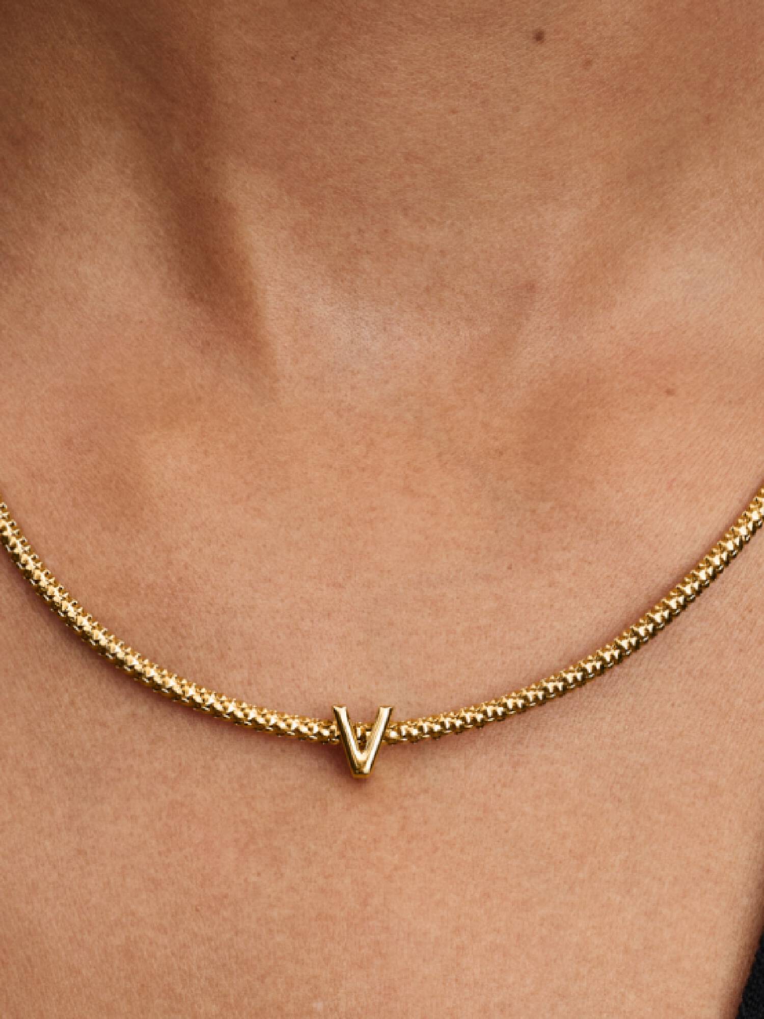 Buchstabe V Alphabet-Mini-Charm