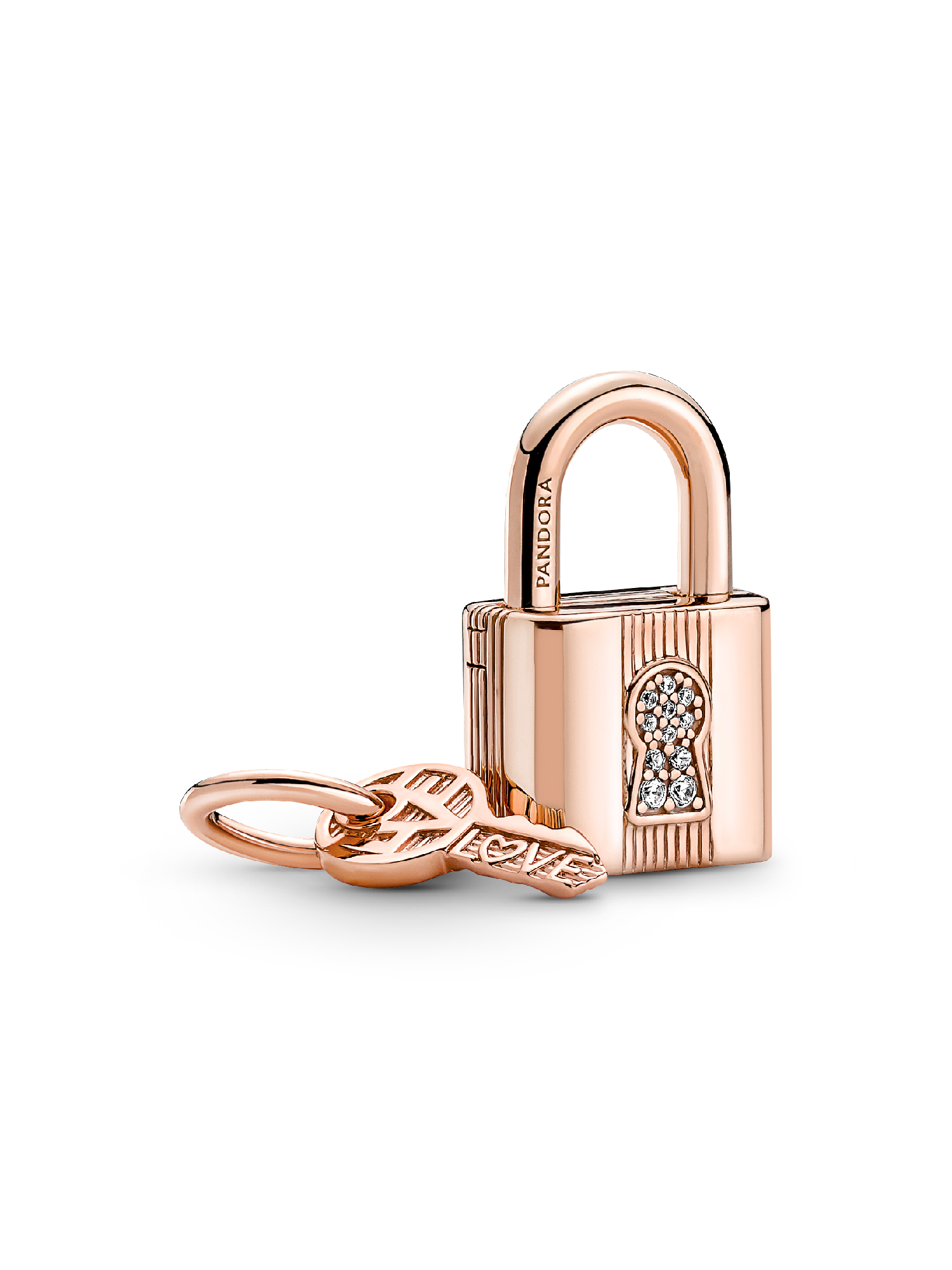 Vorhängeschloss & Schlüssel Charm-Anhänger