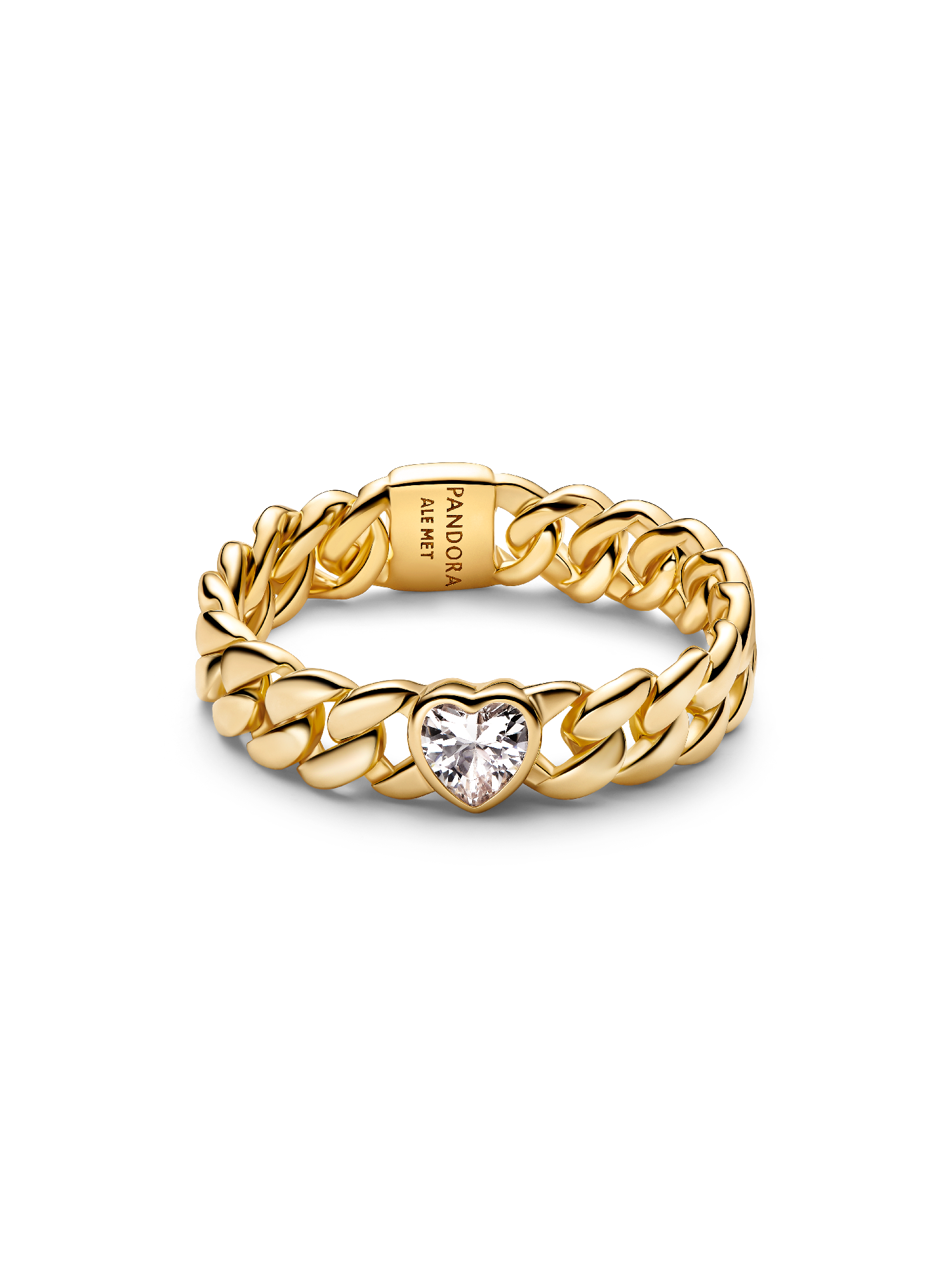 Herz Cuban-Kette Ring