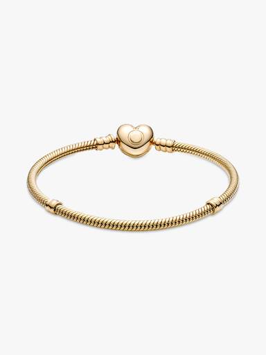 Pandora Moments Schlangen-Gliederarmband mit Herz-Verschluss