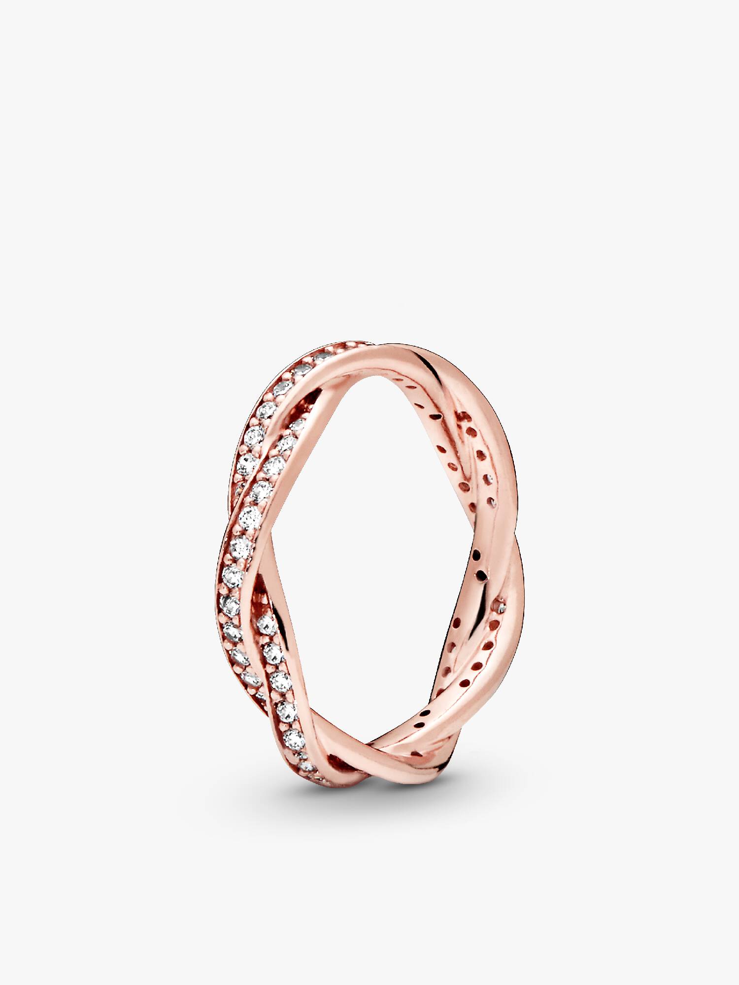 Funkelnde Gedrehte Linien Ring