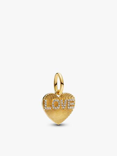 BE LOVE Gravierbares goldenes Liebesherz-Armband-Set