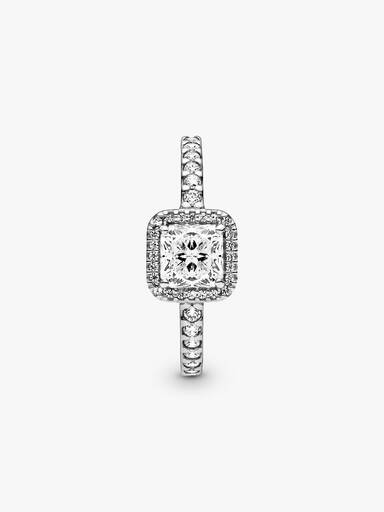 Quadratischer Funkelnder Strahlenkranz Ring