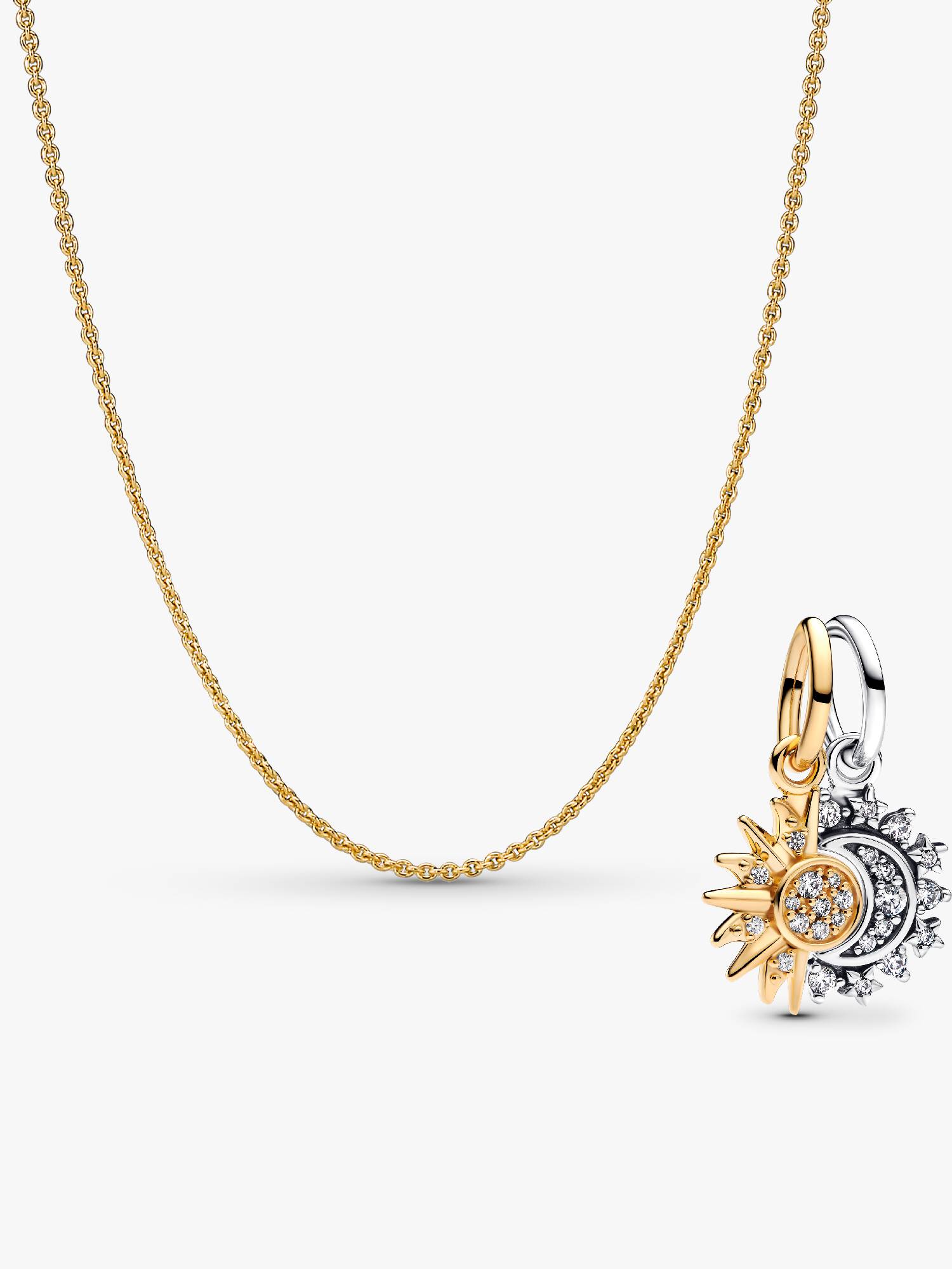 Schmuckset Sonne und Mond Charm-Halskette