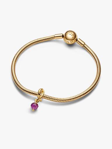 Facettierter violetter Ewigkeitskreis Charm-Anhänger