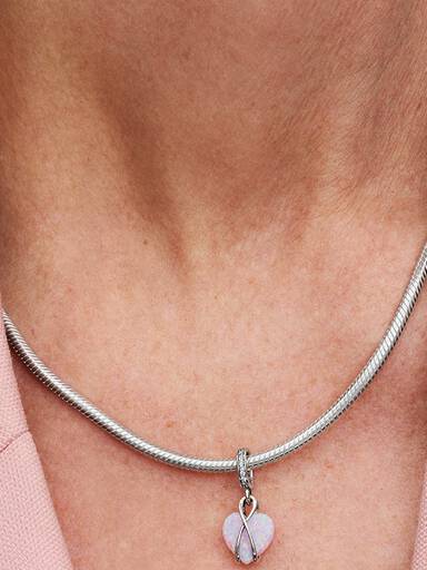Mum Schillernder Herz Charm-Anhänger