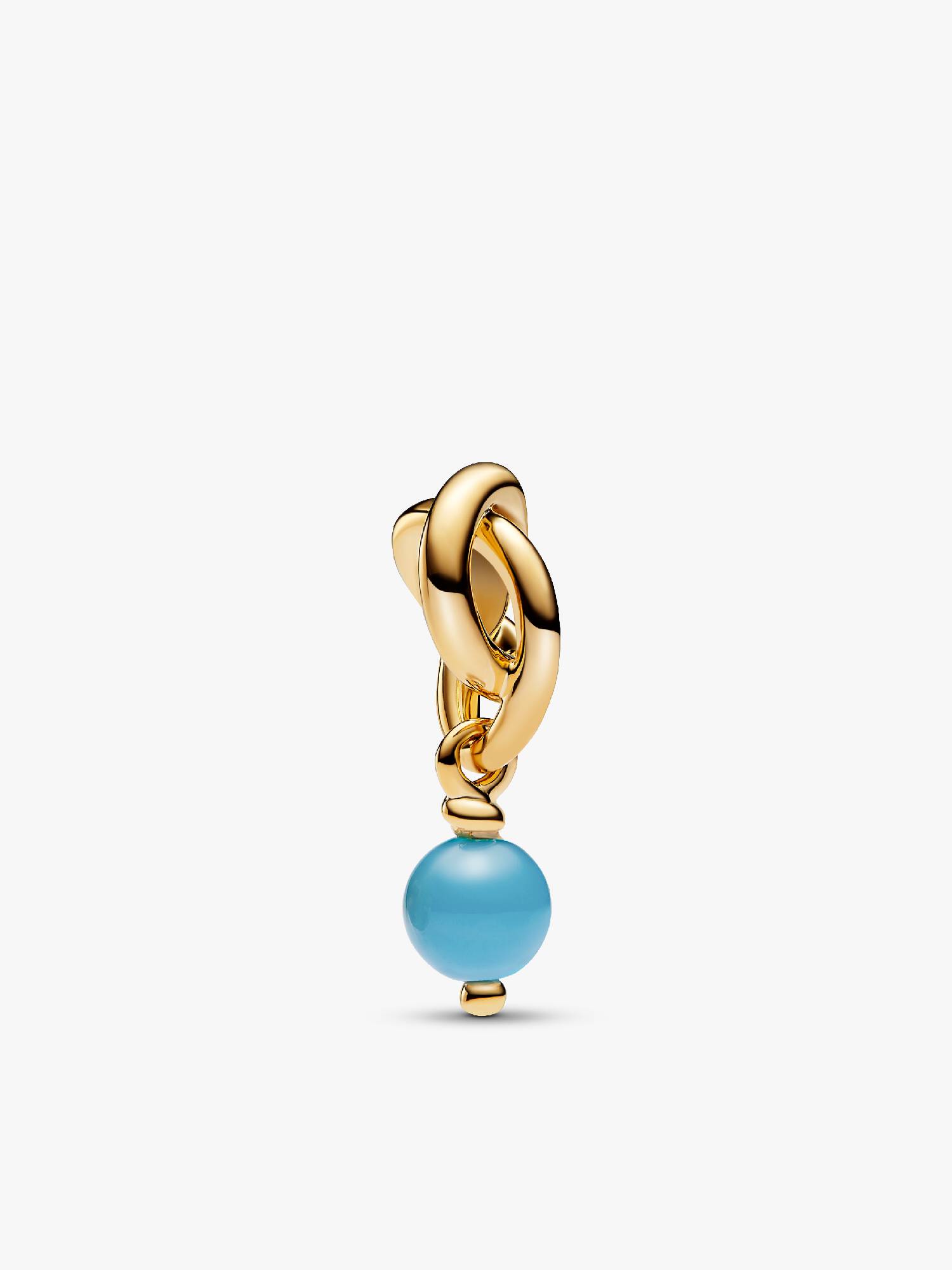 Türkisblauer Ewigkeitskreis Charm-Anhänger
