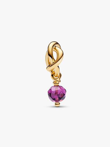 Facettierter violetter Ewigkeitskreis Charm-Anhänger