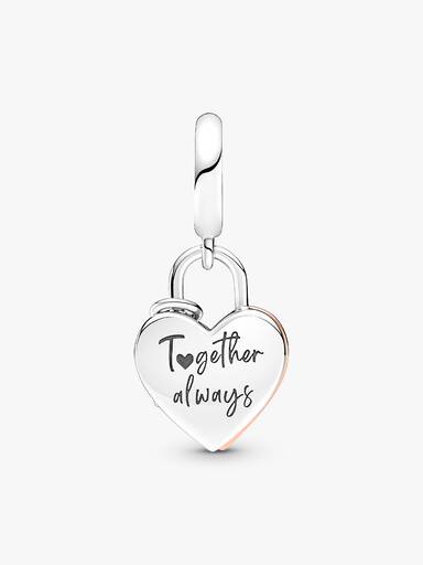 Herzschloss Doppelter Charm-Anhänger