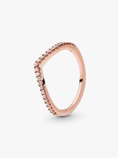 Funkelnder Wishbone Ring