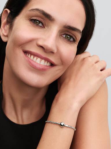 Runder Pandora Verschluss Gedrehtes Schlangen-Gliederarmband
