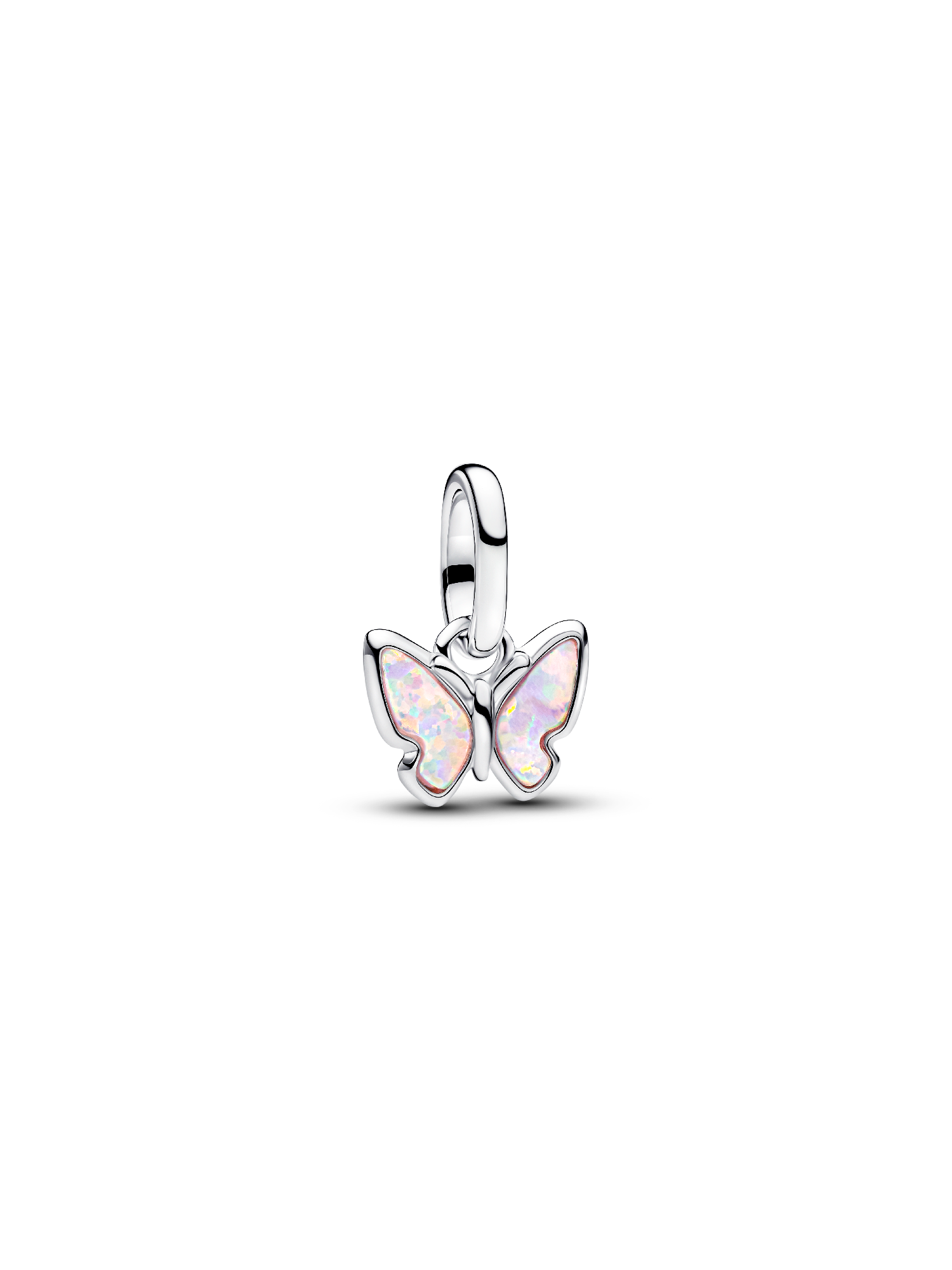 Rosafarbener Schmetterling Mini-Charm-Anhänger 