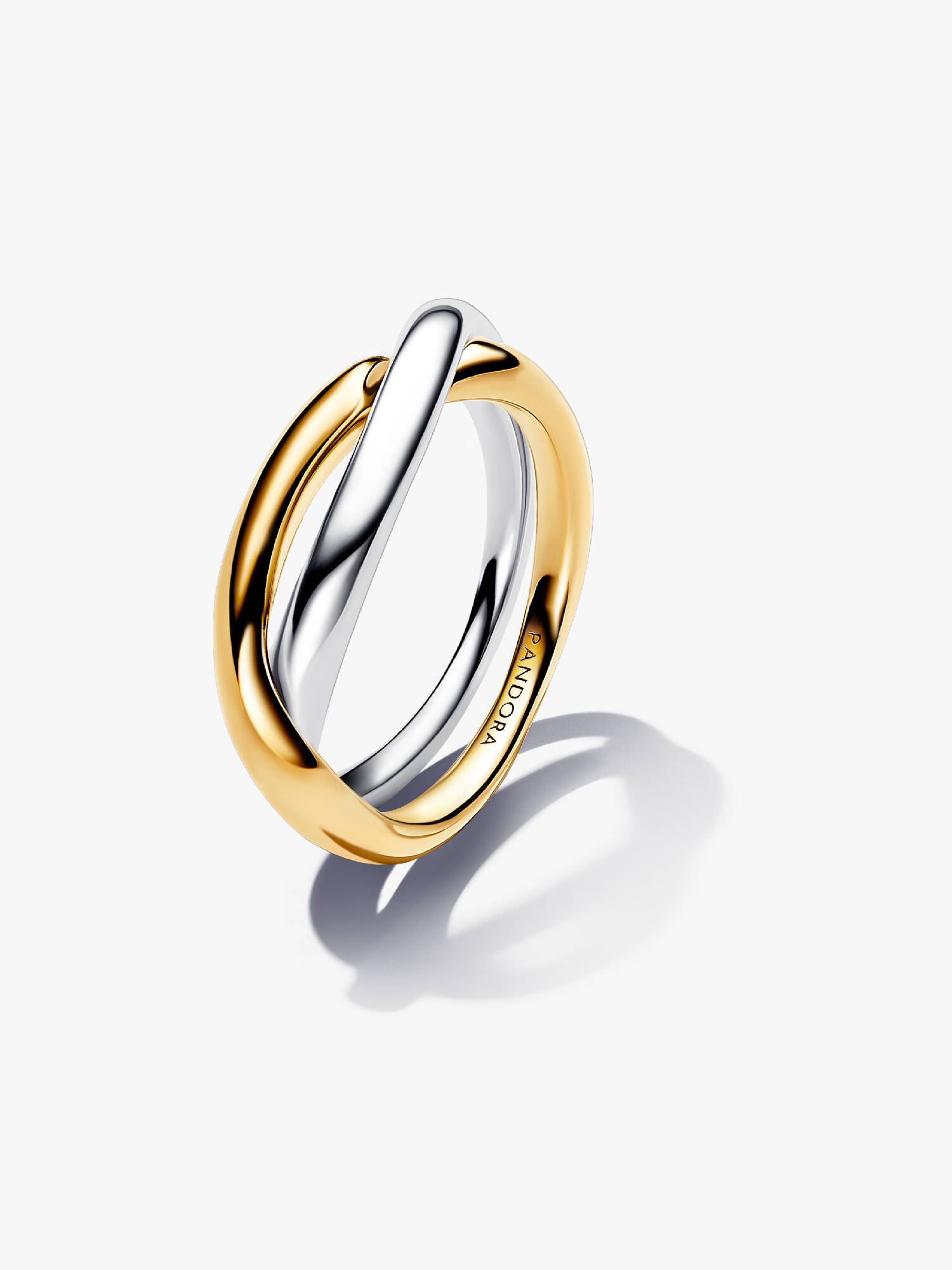 Bicolor Verschlungene Bänder Ring
