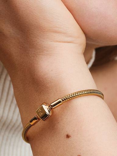 Schlangen-Gliederarmband mit Kugelverschluss