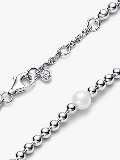 Behandelte Süßwasserzuchtperle & Kugeln Armband