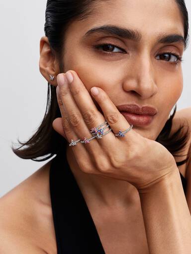 Glitzernder Schmetterling Ring