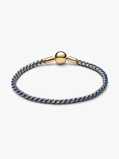 Blaue Kordel Kastenkette Armband