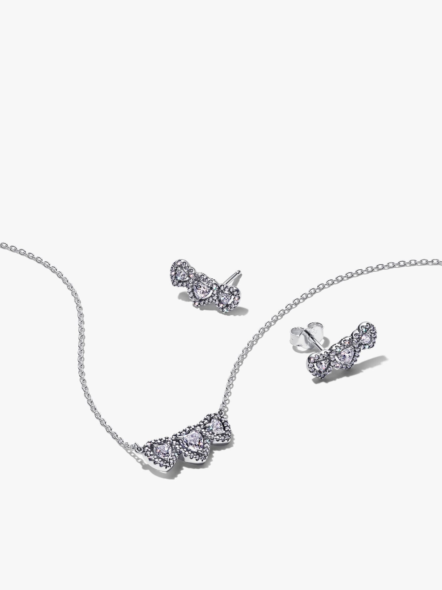 Herztrio Ketten & Ohrring Set