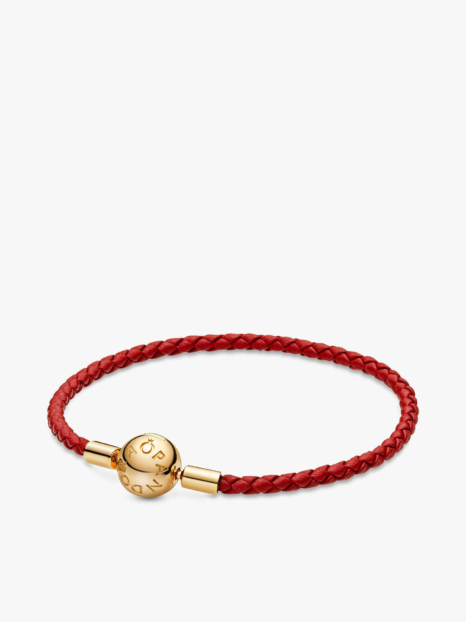 Pandora Moments rotes geflochtenes Lederarmband