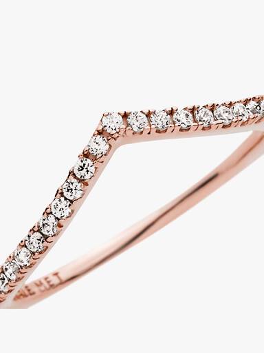 Funkelnder Wishbone Ring