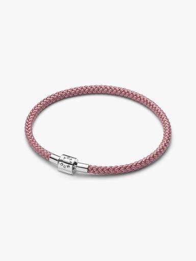 Schimmerndes Rosafarbenes Kordel-Armband