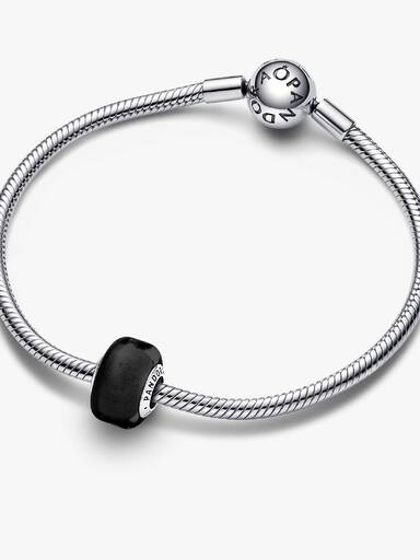 Schwarzes Murano-Glas Mini-Charm