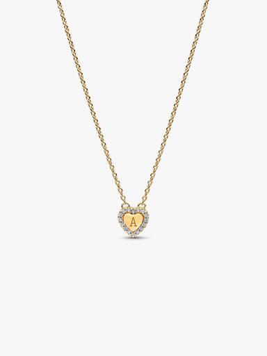 Gravierbares Herz Strahlenkranz Collier-Halskette