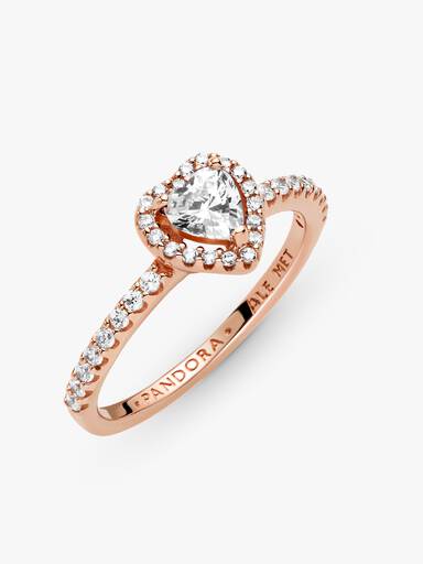Funkelndes Erhabenes Herz Ring