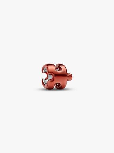 Orangefarbenes Puzzleteil Mini-Charm