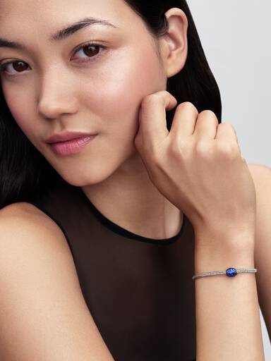 Blaue Muschel Mini-Charm