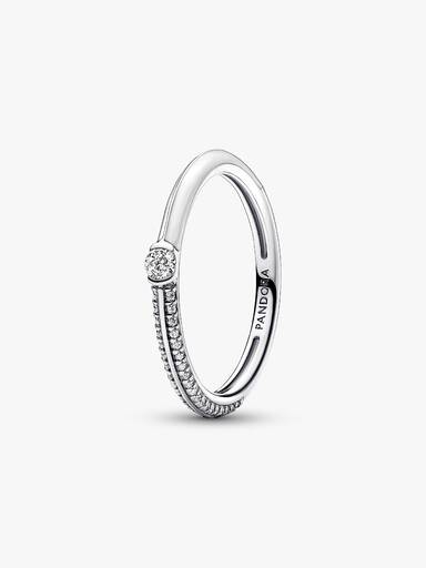 Pandora ME Pavé & Weißer Doppelring