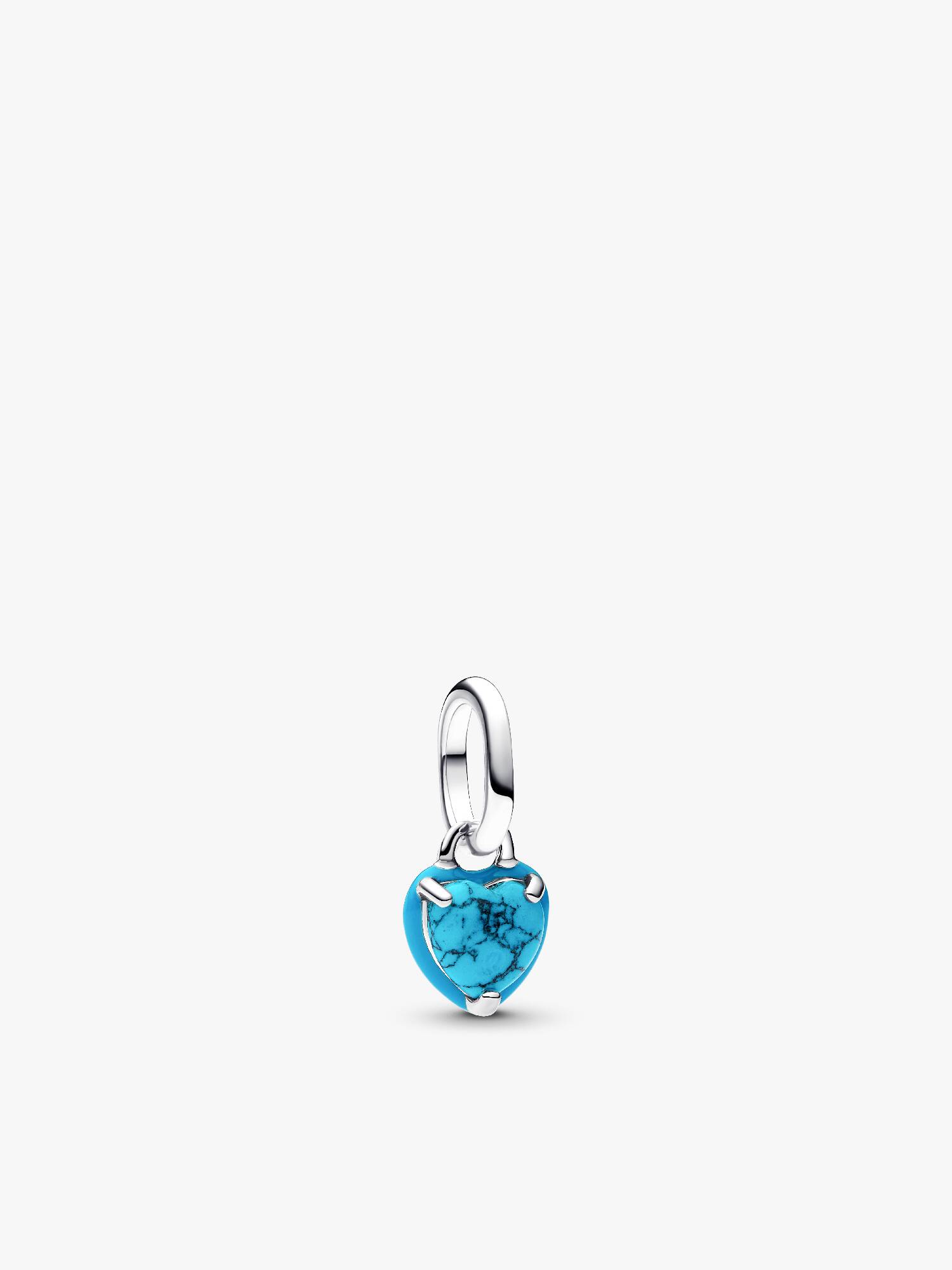 Türkisfarbenes Herz Mini-Charm-Anhänger