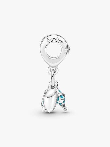 Fisch, Meeresschildkröte & Muschel Dreifacher Charm-Anhänger