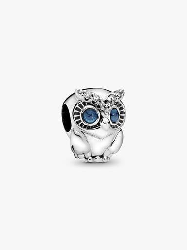Funkelnde Eule Charm